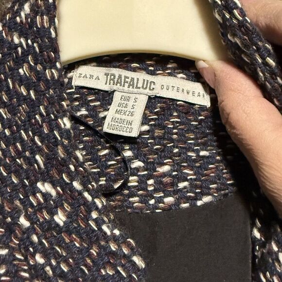 Zara Trafaluc Striped Cotton Blend Jacket Size Small - Picture 3 of 4